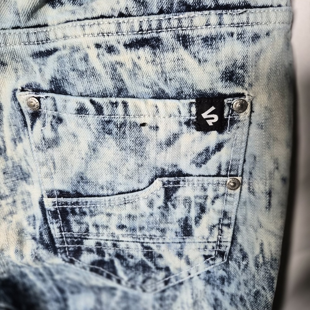 Acid Wash Black & White Women’s Jeans - Picture 8 of 11